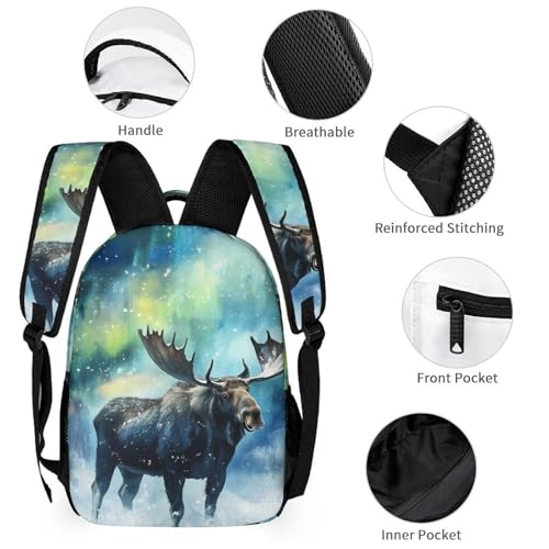 Moose Northern Light 3 PCS Backpack Set Casual Daypack with Insulated Lunch Bag & Pencil Case3
