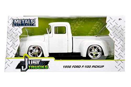 Jada 99043 1956 Ford F-100 Pickup Truck White Just Trucks 1/24 Diecast Model Car