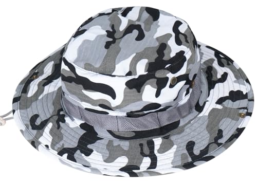 Image of Sun Hats for Men Women Boonie Hat UPF 50+ Bucket Hat Wide Brim UV Protection Fishing Hiking Safari Outdoor Hats