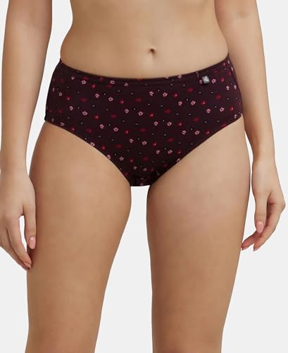 Image of Jockey 1406 Women High Coverage Super Combed Cotton Hipster with Concealed Waistband and StayFresh Treatment (Pack of 3, Colors & Prints May Vary)