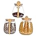 IMIKEYA 3 Pcs Glass Tea Cereal Container Glass Jar with Lid Tea Jars Glass Jar with Spoon Small Jars with Lids Grain Sealing Jar Glass Jars with Lids Tea Can Cereals Wood Seasoning