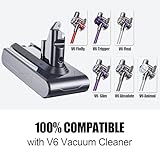 6000mAh Battery for Dyson V6, Replacement Battery Compatible with V6 Animal, Absolute, SV03 SV04 SV05 SV06 SV07 SV09 DC58 DC59 DC61 DC62 DC72 DC74 Vacuum Cleaner - Image 3