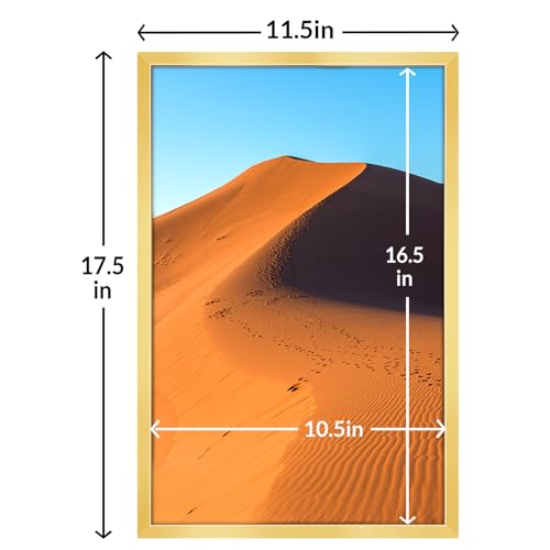 Image of LaVie Home 11x17 Picture Frame for Wall Display, 11x17 Gold Picture Frame with HD Plexiglas, 11 x 17 Poster Frame 1 Pack, Display Frame for Vertical or Horizontal, Classic Collection