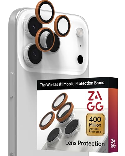 ZAGG Glass Elite Protection Objectif iPhone 17 Pro Anneau Aluminium Orange