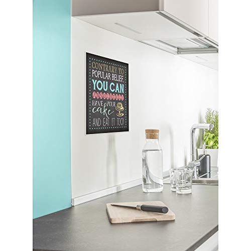 Stupell Home Décor You Can Have Your Cake And Eat It Too Chalkboard Look Art Wall Plaque, 10 x 0.5 x 15, Proudly Made in USA - image 3