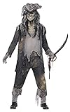 Halloween! Smiffys Kostüm Geisterschiff-Ghul, mit Frack, Hose und Hut, Farblos, M