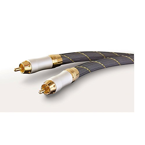 Cable RCA apantallado Dynavox de alta gama con conectores dorados 3m 3