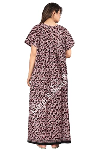 Image of Kuruti B Sheets Nighty for Women Cotton Combo (Pack of 2 Pcs) Nighty Gown Round Neck Short Sleeves Free Size