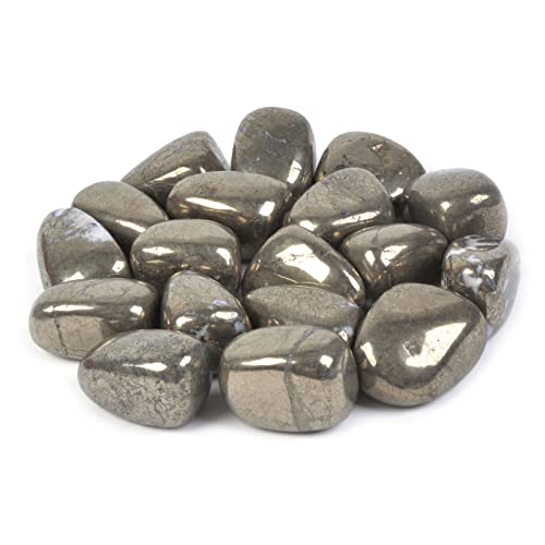 Image of 1 /2LB Large Pyrite Tumbled Stone Specimen Collection Pocket Worry Healing Crystal