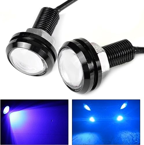 Image of AUTO MT 2PC /SET 18mm Eagle Eye LED Lights 9W DRL Daytime Running Lights Backup Reversing Parking Signal Automobiles Lamps (2PC BLUE 9W Eagle Eye Led Lights)