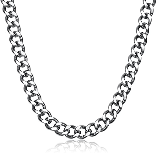 Teegxddy Cubana Cadena Mujer Hombre Collar 1.6-6mm - Joyería De Acero Inoxidable Tendencia De Acero/Chapado En Oro - [longitud: 50-80 Cm] (50)