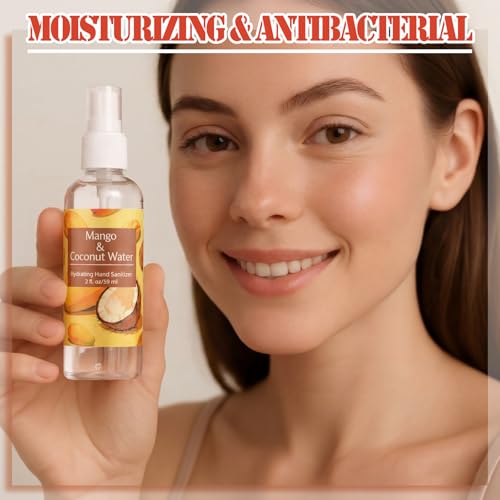 Image of 6 Pcs Hydrating Hand Washing Spray Scented Hand Washing Spray Travel Size 2 Fl oz Portable Pocket Bottle Mist Gently Cleans Dirt for Adults Office Family School Travel Sensitive Skin