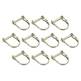 QUARKZMAN 10 Stück Rohrklappsplinte 5x30mm Splinte Rohre 3/16 x 1-1/4 Linch Pin mit Ring, Anhängerstifte Runde Linch Pins für Boot Kajak Anhänger Traktor Wagen, Golden