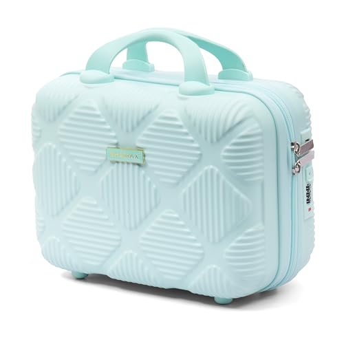 Image of SHAMAX Makeup Organizer Box for Women | Bridal Makeup Case Lockable Vanity Case for Cosmetics, Jewellery & Beauty Storage Organizer, Gift for Women (Mint Green)