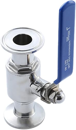 Miniatura 2 de Metaland 2" válvula sanitaria del acero inoxidable del tubo del OD de la válvula de bola de la Tri-abrazadera 167.3 ft m para la elaboración casera