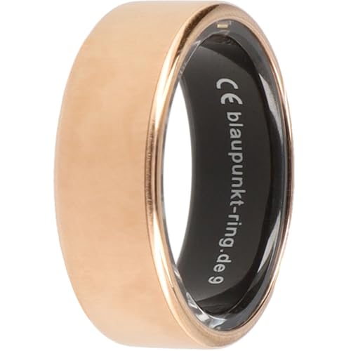 Blaupunkt Smart Ring Pro | kein ABO | höchster Datenschutz | Keine Cloudanmeldung | Titan | Schritte Schlaf Puls Blutsauerstoff SpO2 HRV | IP68 | für Android und iOS | Rosegold | Größe 7