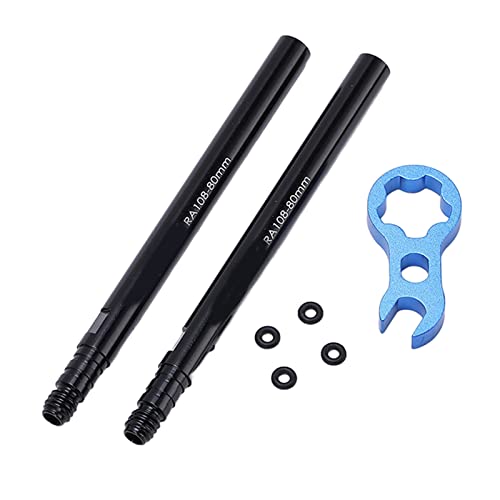 タイヤバルブエクステンダーキット チューブフレンチバルブステムエクステンションアルミ合金 ロードバイク用 (80mm)