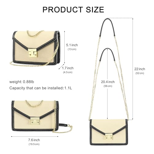 Wallet on Chain Purse WOC Crossbody Clutch Bag for Women in Textile and Leather Mini Shoulder Bag Phone Wallet4