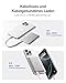 Baseus Picogo AM41 Power Bank, Ultra Slim 5000mAh Magsafe Powerbank, PD 20W Schnellladung, Portabel, Wireless Magnetische Externe Batterie mit USB C Kabel für iPhone 17/16/15/14/13/12, Titan