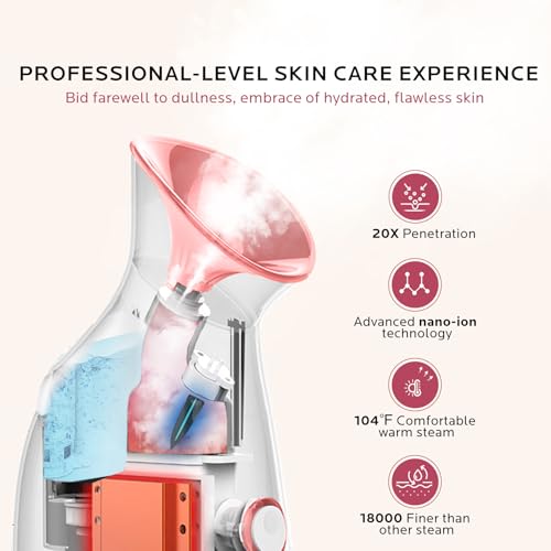 image for colorfarm Facial Steamer Skin Care Kit: Face Steamer Home Spa Deep Cle