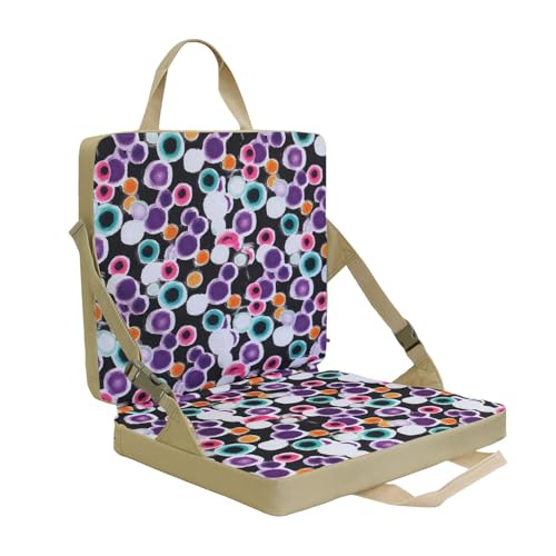 Tragbares Stadionsitzkissen | Tribüne Stühle | Stadionsitze für Treppenstufen | Faltbares und leichtes Design mit lebendigen Farben und dreieckiger Reling für sicheren Stand