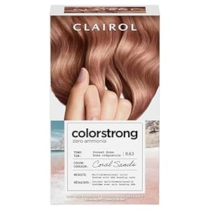 Clairol ColorStrong Permanent Zero Ammonia Hair Dye, 8.63 Sunset Rose – Coral Sands Hair Color, Pack of 1
