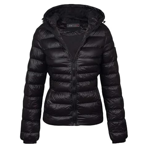 shelikes Women's Hooded Winter Puffer Jacket Cover