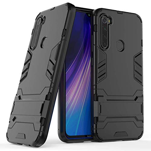 Max Power Digital Funda para móvil Xiaomi Redmi Note 8/Redmi Note 8 2021 con Soporte - Carcasa Híbrida Antigolpes Resistente Rígida Dura Antichoque (Xiaomi Redmi Note 8, Negro)