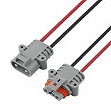 Waterproof 50A Battery Quick Connector, Anderson Jumper Cable Plug Connector kit, Anderson Plug Connector Cable, Ip67 for Automotive, Recovery Winches and Outdoor Cable Connections(ADS 50A).