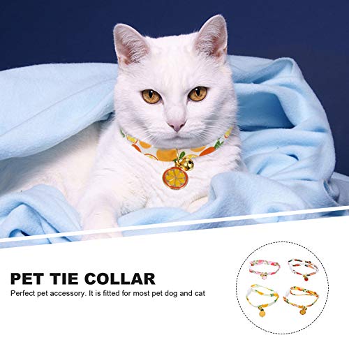 Coleira de fivela de segurança ajustável de sino de frutas para gatos de estimação (estilo aleatório
