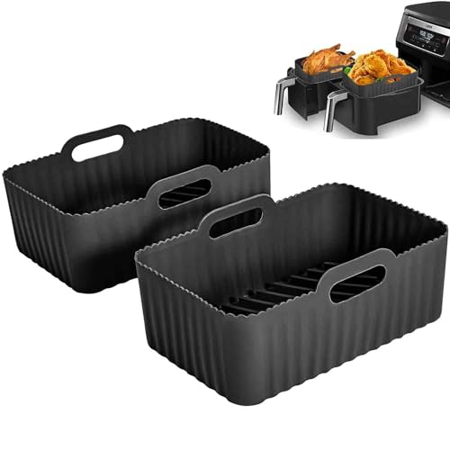 Silikonform für Ninja Heißluftfritteuse, 2Pcs Airfryer Zubehör für Heißluftfritteuse AF400EU AF300EU AF400EUCP, Silikone...