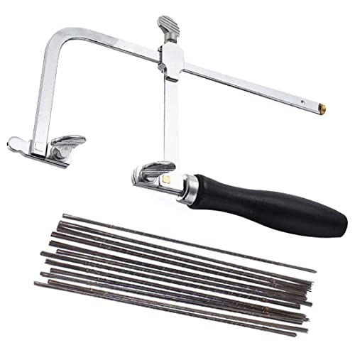 Adjustable Jeweler's Saw Frame with 144pcs Assorted Spiral Sawblades Professional