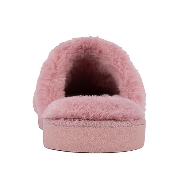 Juicy Couture Women's Slide Slipper Sandals With Faux Fur