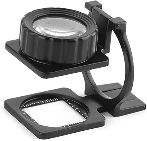 CTXDLK Metal Foldable Magnifier 20X Linen Tester Loupe Cloth Thread Counter Magnifying Glass