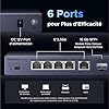 UGREEN Switch Ethernet 5 Ports Ethernet 2.5G 1 Port SFP+ 10G Switch RJ45 Boitier Métal 4KV Protection Contre la Foudre Multiprise RJ45 Montage Mural Agrégation de Liens Compatible avec PC Nas Caméra
