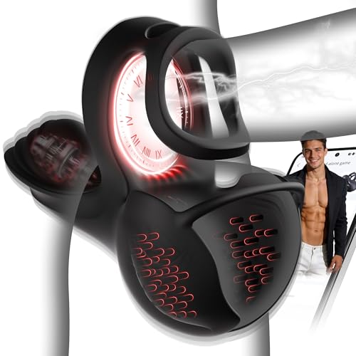 Vibrating Cock Ring Male Sex Toys KUSHOR Penis Ring Vibrator Adult Toys for Men with 9 Vibration & 3 Heating Modes 360 Wrapping Testicle Toys Male Sex Toy for Men APP Control Perineum Stimulator