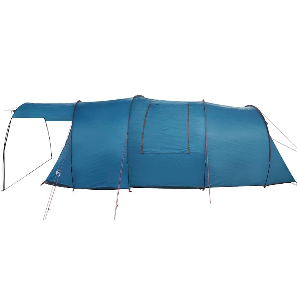 Namiot tunelowy dla 4 osób, niebieski, szary, poliester 185T, powlekany PU, 740 x 370 x 220 cm, wodoszczelny, odporny na promieniowanie UV, namiot kempingowy, namiot kempingowy, namiot dla 4 osób