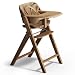 Mamazing GrowPod Pro Wooden Baby High Chair for 6 Months to 220lbs, Easy to Clean with Tray, Compact Foldable Highchair for Kitchen & Dining Room, with 5-Point Safety Harnesses and Guard Bar