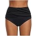 Sunggoko Maillot de bain bikini de grossesse - Bas - Pantalon - Culotte pour femme - Taille haute - Bikini plissé - Maillot de bain tankini - Ensemble pour homme, Noir , XL