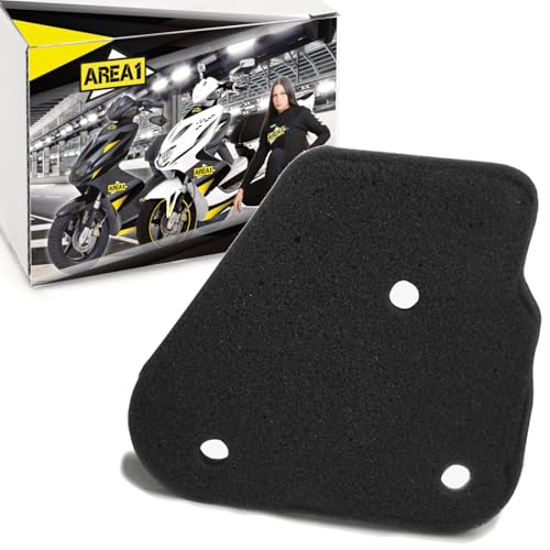 Area1 Filtre à air pour 50 cc 2T compatible avec Yamaha Aerox 50 R/Naked Neos Jog R BWS Why Slider, convient pour MBK Nitro Booster Ovetto MachG Stunt,...