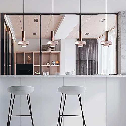 Lámpara de techo de terrazo rosa y metal para renovar la iluminación de dormitorios modernos 4