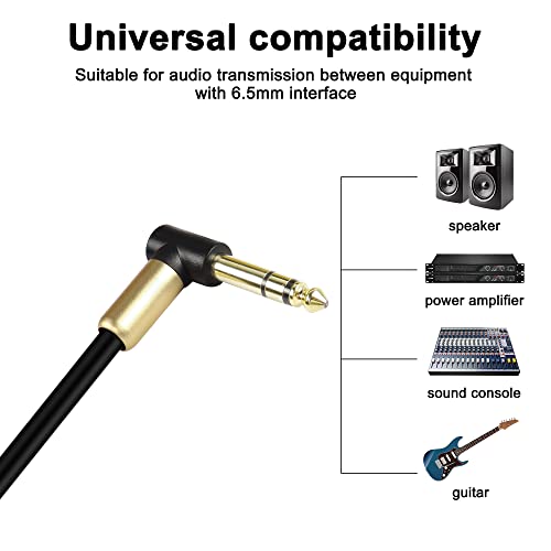 Cable de audio 6.35mm TRS Pigtail 0.5 m miniatura 6