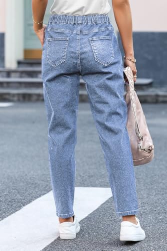 Sidefeel Women's High Waist Jeans Classic Tapered Joggers Jeans4