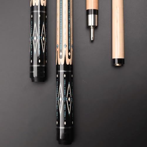 NuoNxuo Pool Cue プロフェッショナル キュースティック 長さ148cm チップ直径10.5/11.5/12.5mm 多層皮頭 白鉄ミドルジョイント シームレス接続 スヌーカー 黒八 九球 練習/競技用 メープル ビリヤードロッド(11.5mm)