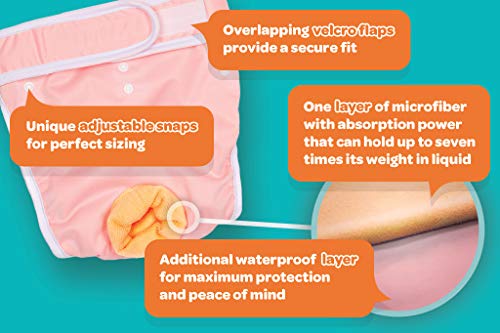 Washable Wonders™ Dog Diapers For Female | No Tail Hole | Premium Reusable Dog Panties | Absorbent Dog Diaper | Dog Diapers For Large Dogs (Lrg Pink) #TOP5