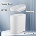 ELPHECO Bathroom Motion Sensor Trash can 2.5 Gallon Automatic Garbage Can, 9.5L Slim Plastic Smart Trash Bin with Lid Bathroom Decor, Sensor Garbage can for Bedroom, Kitchen, Office, White