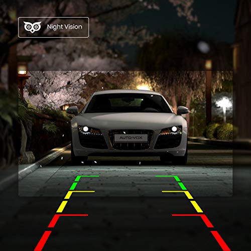 Auto-Vox Solar 1 Wireless Backup Camera For Car, 5Mins Diy Installation, Back Up Camera System Wireless With Digital Signal, License Plate Rearview Camera With 5" Monitor For Trucks/Trailer/Rv #TOP3