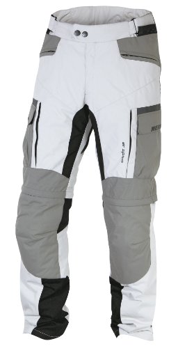 Nerve G-Drive Touring Pantalones de Moto, Gris Claro/Blanco, L