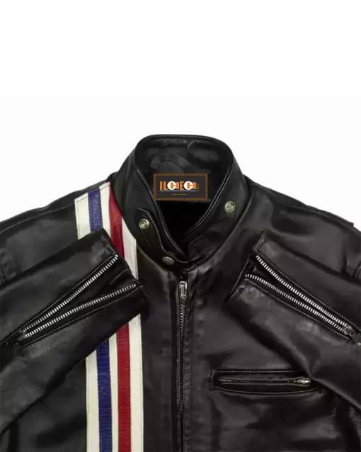 Mens American Flag Leather Biker Motorcycle Jacket4