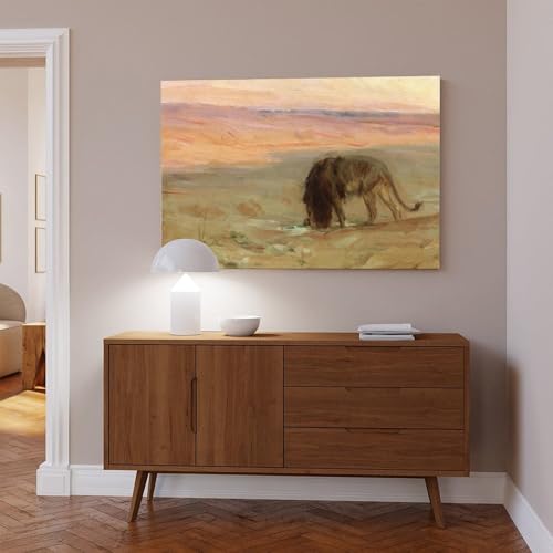 Lion Drinking Henry Ossawa Tanner : la solution pour sublimer un mur vide sans encombrer